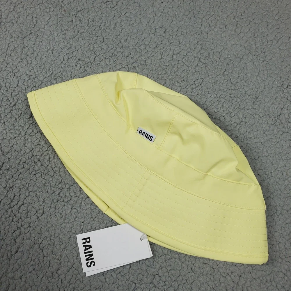 RAINS Bucket‎ Hat Size XS - M Waterproof Straw Yellow Gorpcore Y2K Festival